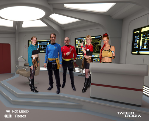 Mirror universe crew on the bridge